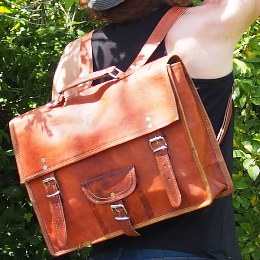 Cartable ancien cuir best sale