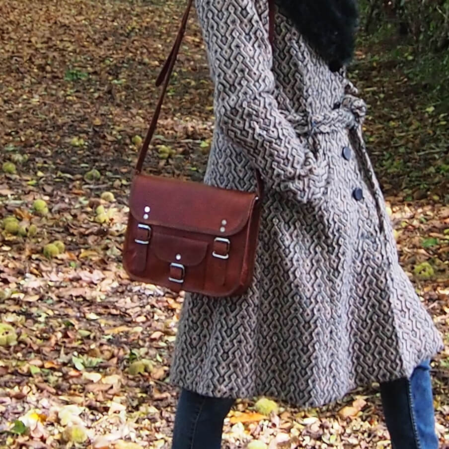 Sacoche femme en cuir vintage – 2 boucles – M