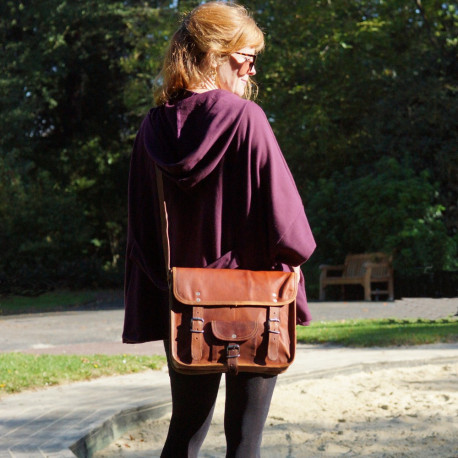 petit catable cuir vintage bandoulière 2 boucles 