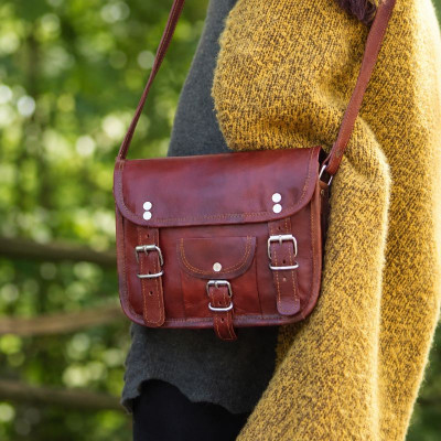 sac à main cuir bandoulière vintage cartable é boucle S