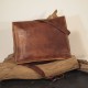 sac en cuir vintage à bandoulière 2boucle carré cartable