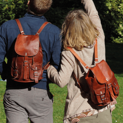 Sac à dos en cuir vintage - Baroudeur - S