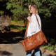 sac de voyage en cuir vintage bagage cabine