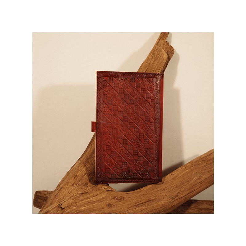 Couvre-livre en cuir - Arbre de vie - Petit format