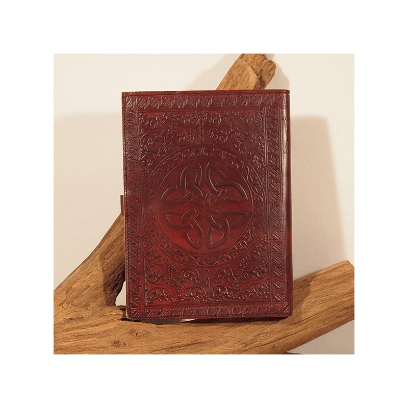 Couvre-livre en cuir - Arbre de vie - Grand format