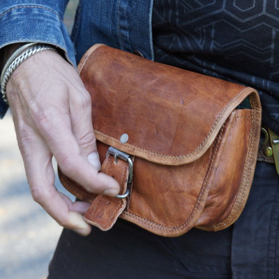 pochette de ceinture en cuir, sacoche de taille, banane pour festival