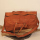 Sac de voyage en cuir vintage - Carré - XXXL