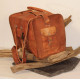 Sac de voyage en cuir vintage - Carré - XXXL