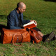 Sac de voyage en cuir vintage - Carré - XXXL