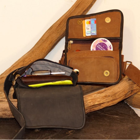 Ceinture en cuir à poches - Sac de hanche