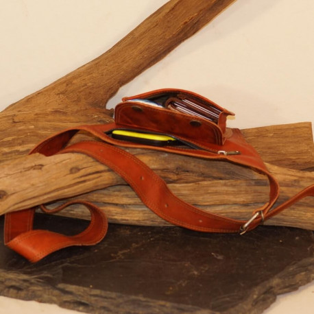 Ceinture à poches en cuir naturel - Cavalière