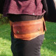 Ceinture en cuir naturel 3 poches