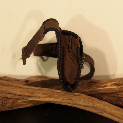 Ceinture à poches en cuir - Pirate - Crochet laiton