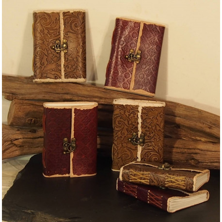 Petit carnet de voyage en cuir - Rétro