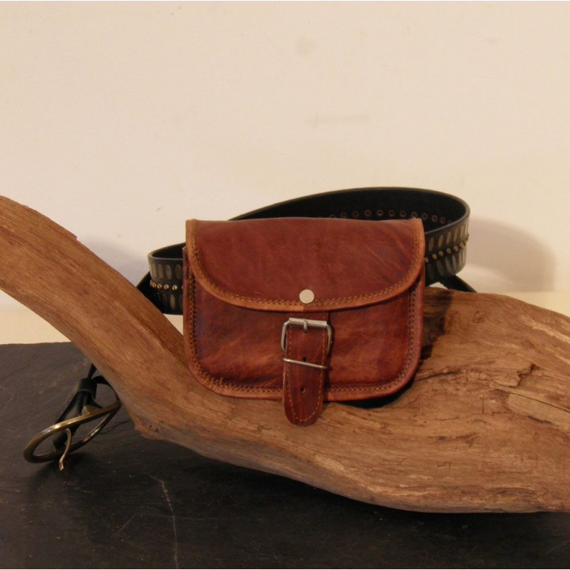 Ceinture en cuir artisanal - Pochette pour ceinture - Skin Project