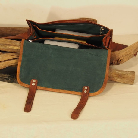 petit catable cuir vintage bandoulière 2 boucles 