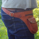 Ceinture à poches en cuir naturel - Cavalière