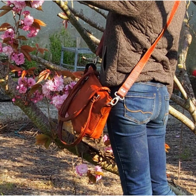 sac cabas en cuir naturel vintage femme 