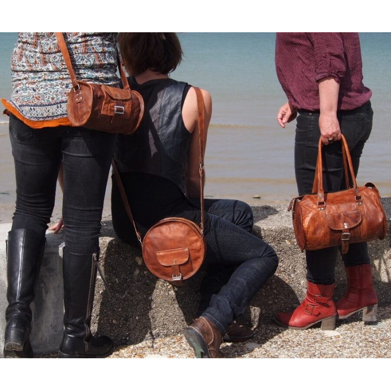 Sac bowling cuir femme sale