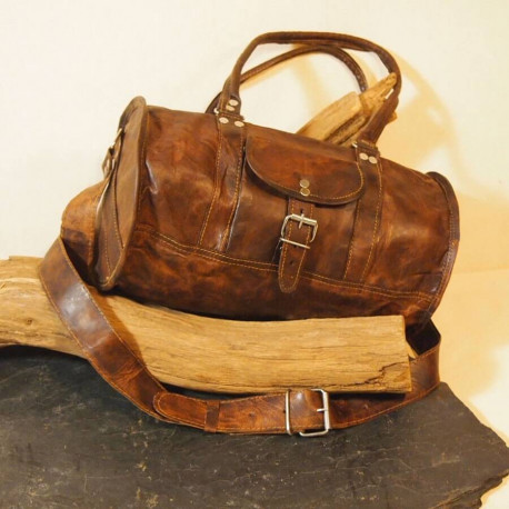 sacà main bandoulière en cuir femme vintage rond cylindre