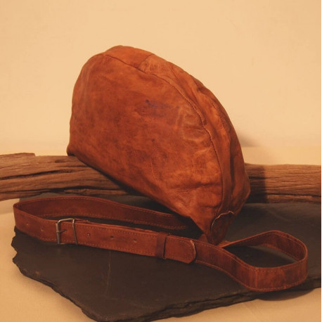 Sac à main en cuir vintage à bandoulière - Half Moon - M