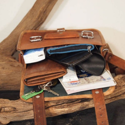 sac à main cuir bandoulière vintage cartable é boucle S