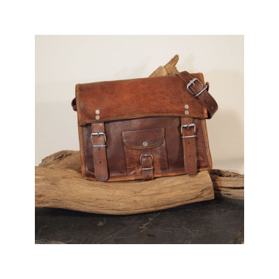 sac à main cuir femme bandoulière 2 boucles rond M