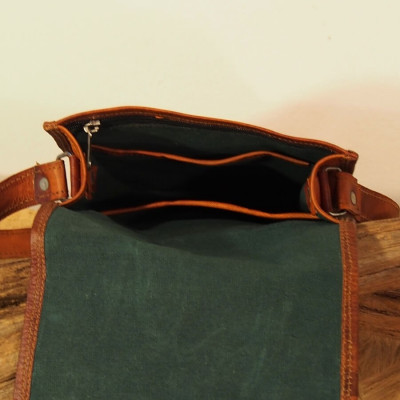 Sacoche Homme en Cuir - Pressions aimantées - M
