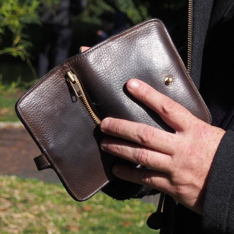 Porte-feuille en cuir - Porte-passeport