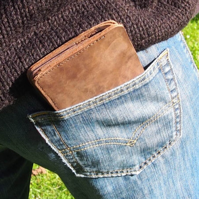 Porte-feuilles en cuir - Homme