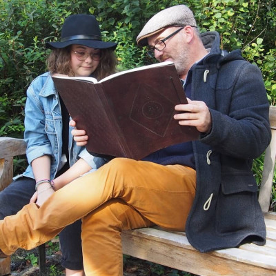Grand carnet en cuir frappé – XXL