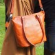 sac cabas en cuir vintage femme cartable
