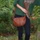 Sac à main en cuir vintage à bandoulière - Half Moon - M