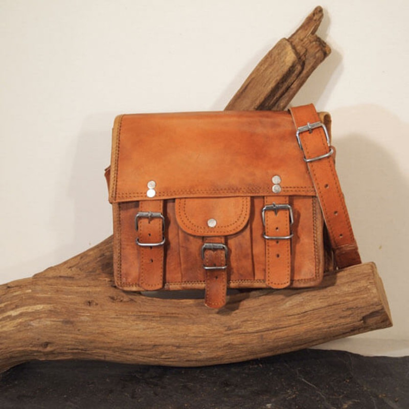 sac à main cuir bandoulière vintage cartable é boucle S