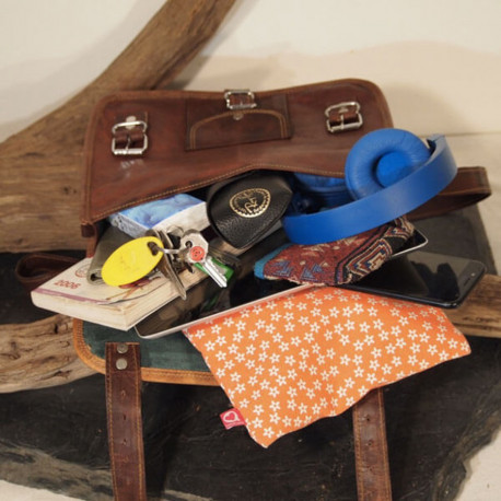 sac en cuir vintage à bandoulière 2boucle carré cartable