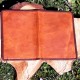 Grand couvre-livre / Protège cahier A4 en cuir naturel