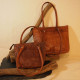 sac cabas en cuir naturel vintage femme 