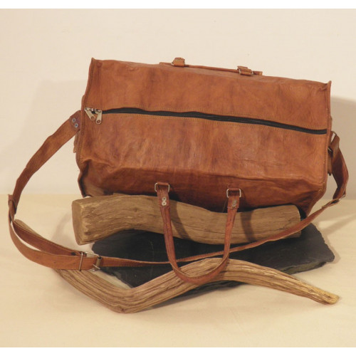 Luufan Sac De Voyage En Cuir Vintage Unisexe - Sac Week-End Avec Compartiment Chaussures