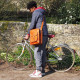 Sacoche en cuir pour vélo - Bandoulière amovible
