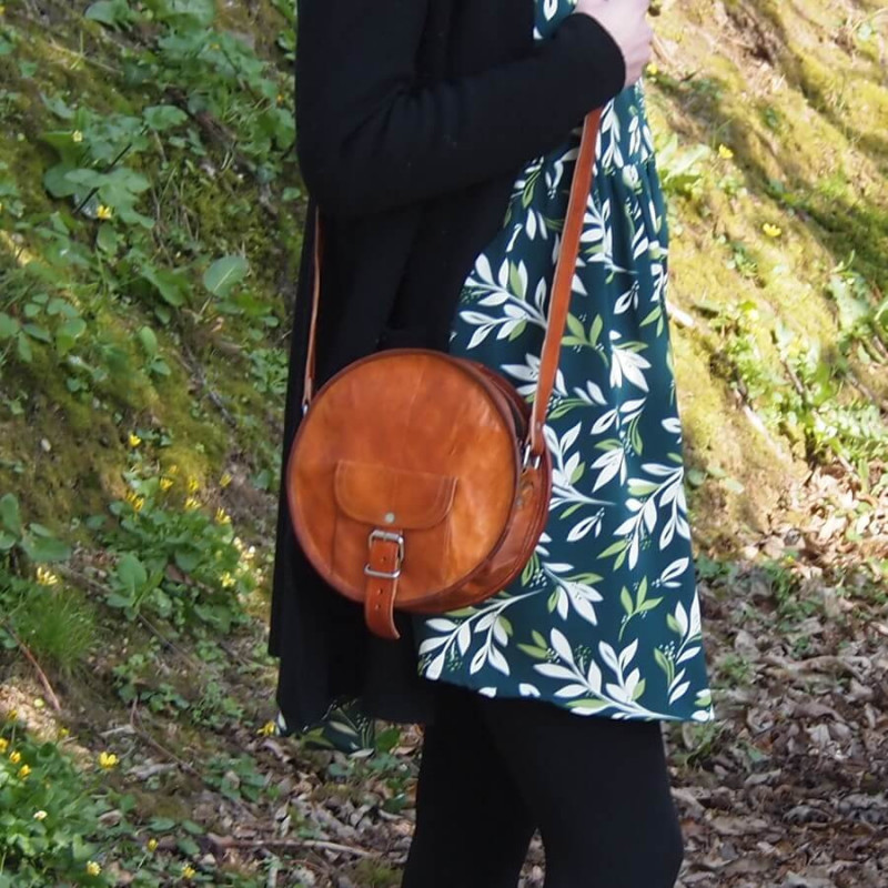 Petit Sac Cartable en Cuir pour Femme - Bandoulière