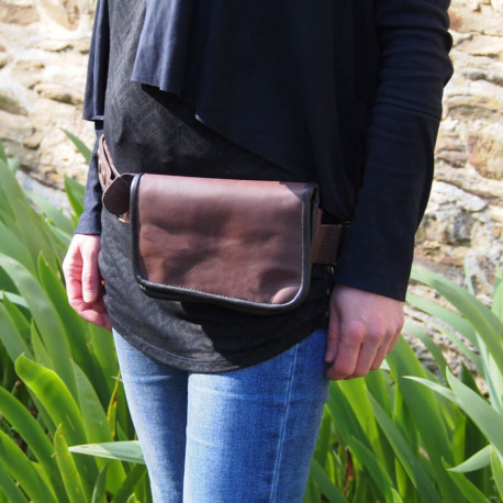 Ceinture en cuir à poches - Sac de hanche