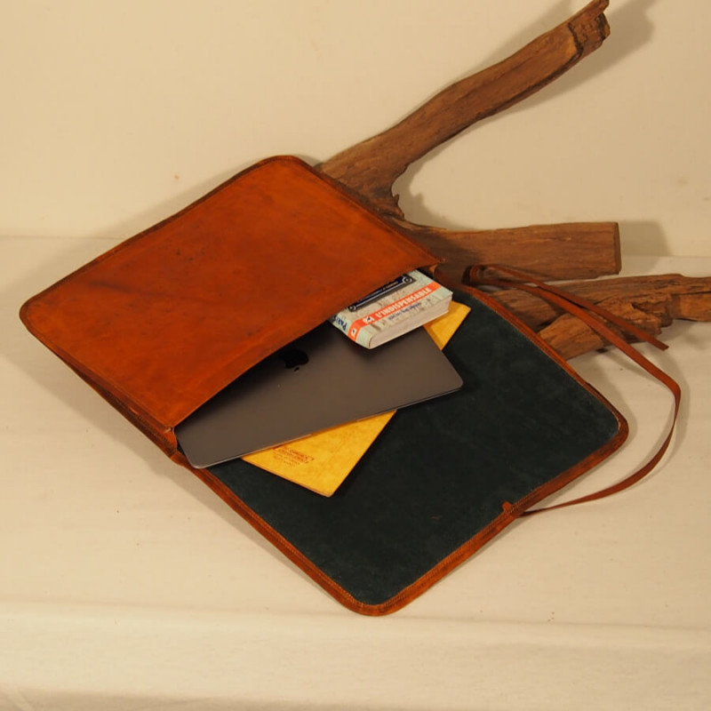 Housse Ordinateur 13 pouces Naturel - pochette ordinateur Marron