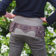 Ceinture cuir multipoches - Daim Nubuck