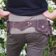 Ceinture cuir multipoches - Daim Nubuck