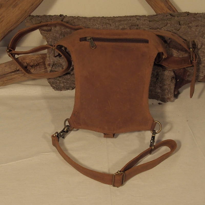 Ceinture cuir à poches - Biker - Hanche / Jambe