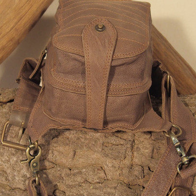 Ceinture cuir à poches - Biker - Hanche / Jambe