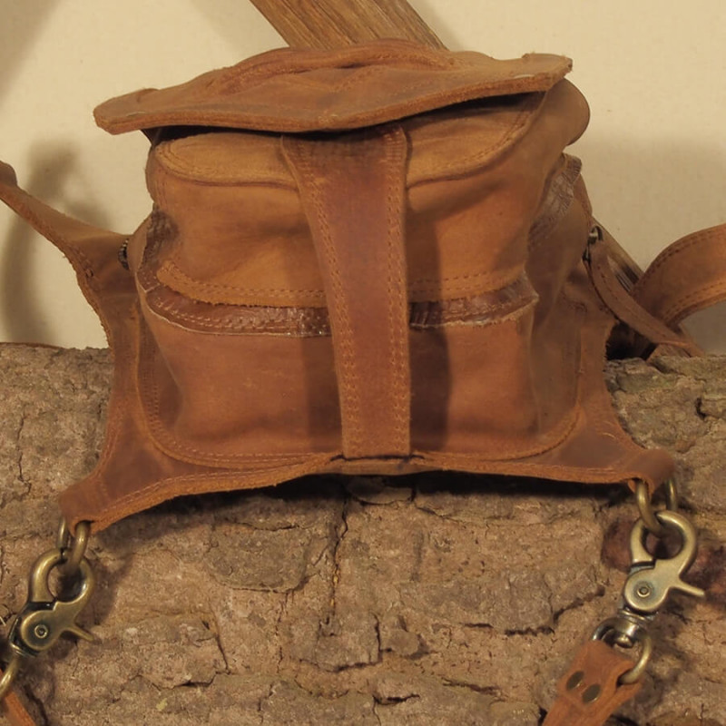 Ceinture cuir à poches - Biker - Hanche / Jambe