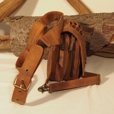 Ceinture cuir à poches - Biker - Hanche / Jambe