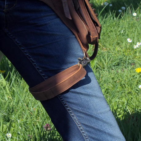 Ceinture cuir à poches - Biker - Hanche / Jambe