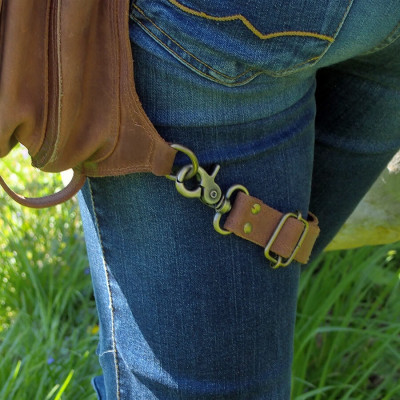 Ceinture cuir à poches - Biker - Hanche / Jambe